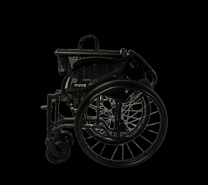 Movo M3 Lite with backrest folded down for storage