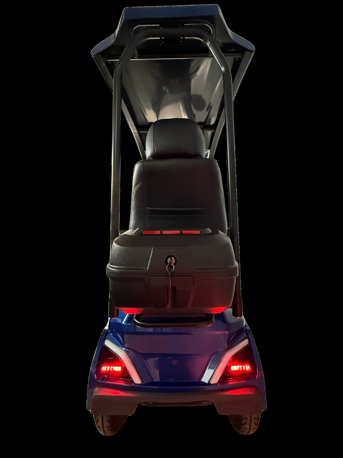 Movo MACH rear view showing rear lighting and storage