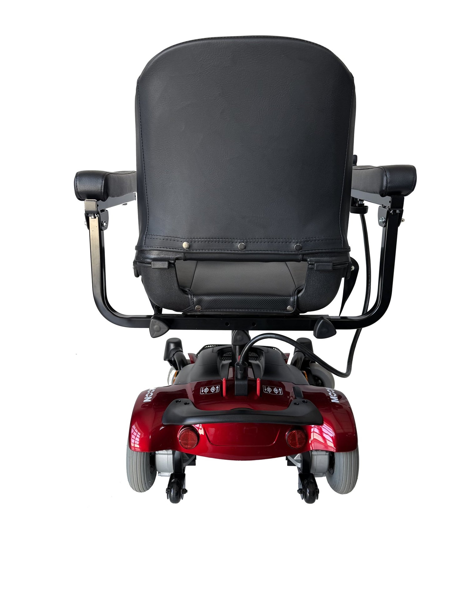 Heartway Moon power wheelchair showing armrests and seat belt