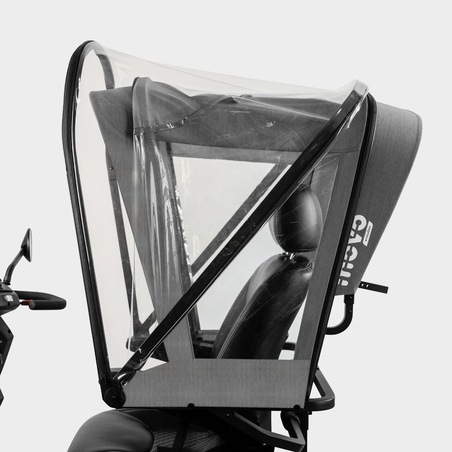 Movo Canopy mobility scooter rain and sun cover, alternate view