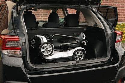 Heartway Transit 4 loaded in an SUV cargo area for travel