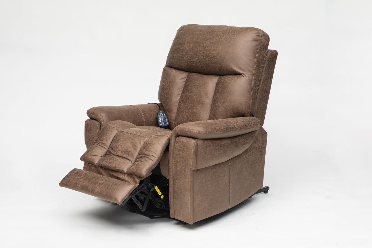 Premium 5-Motor Lift Chair Recliner with Massage & Heating, Power Headrest & Lumbar, USB & Type-C Charging, OKIN Motor (150 kg Capacity) Ezee Life