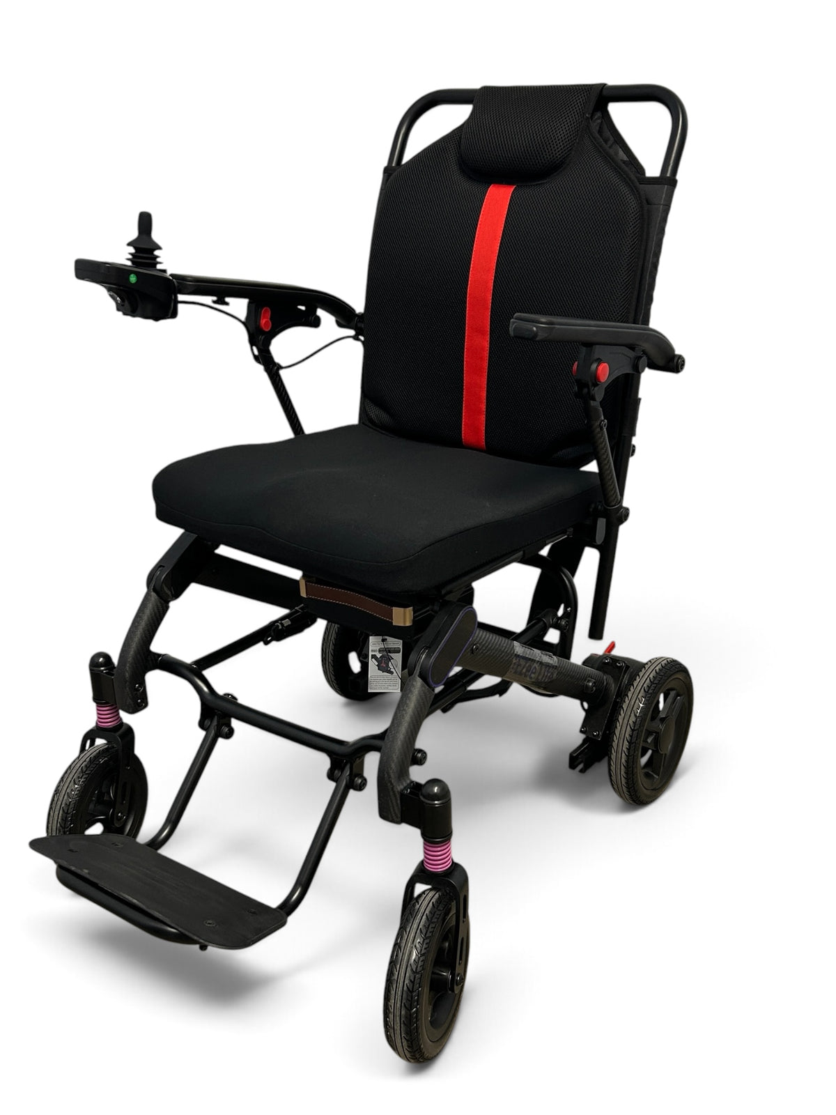 EZee Life CH4078 Carbon Fibre Folding Power Wheelchair – Red Accent Factory Direct Medical