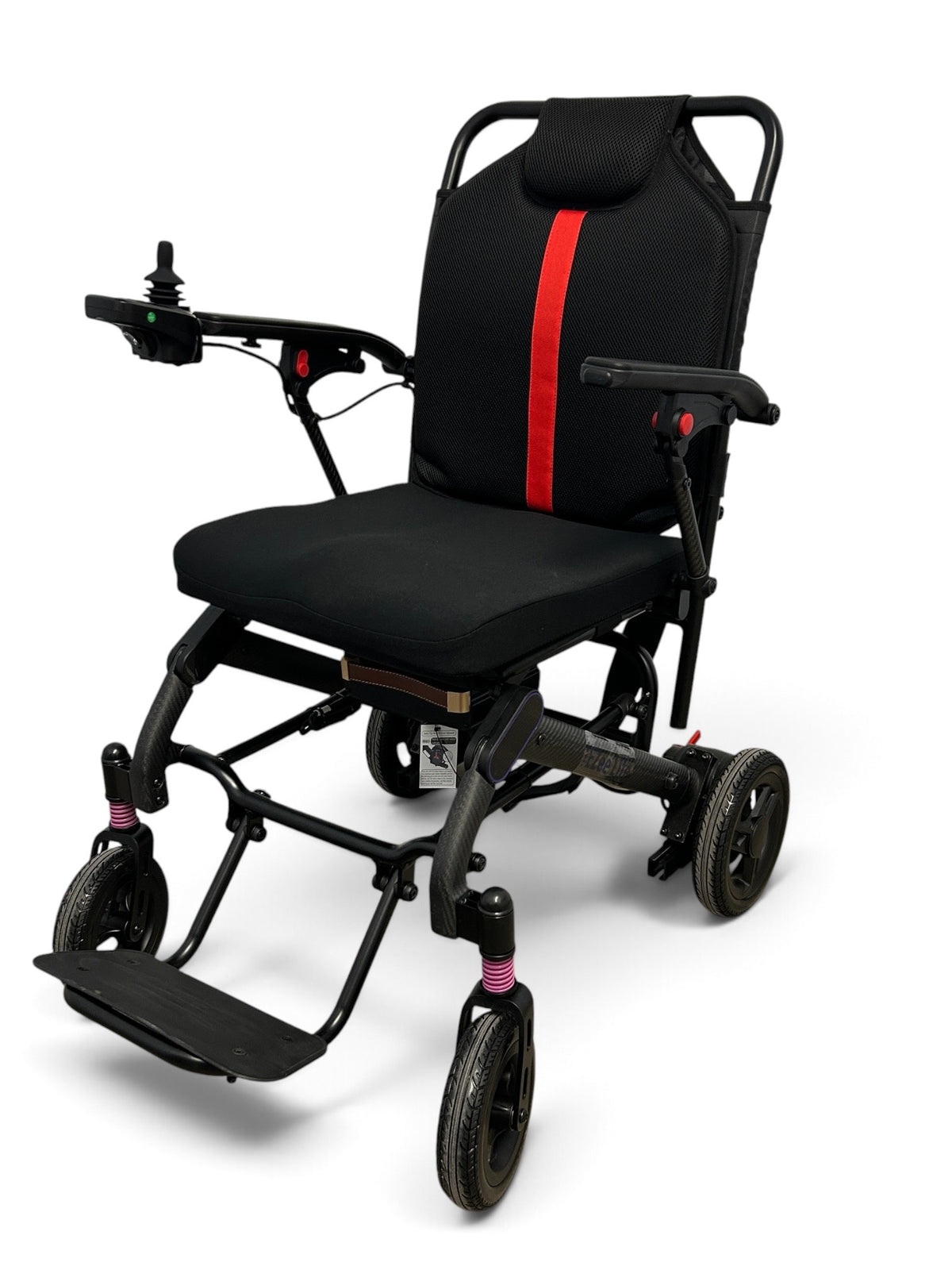 EZee Life CH4078 Carbon Fibre Folding Power Wheelchair – Red Accent Factory Direct Medical