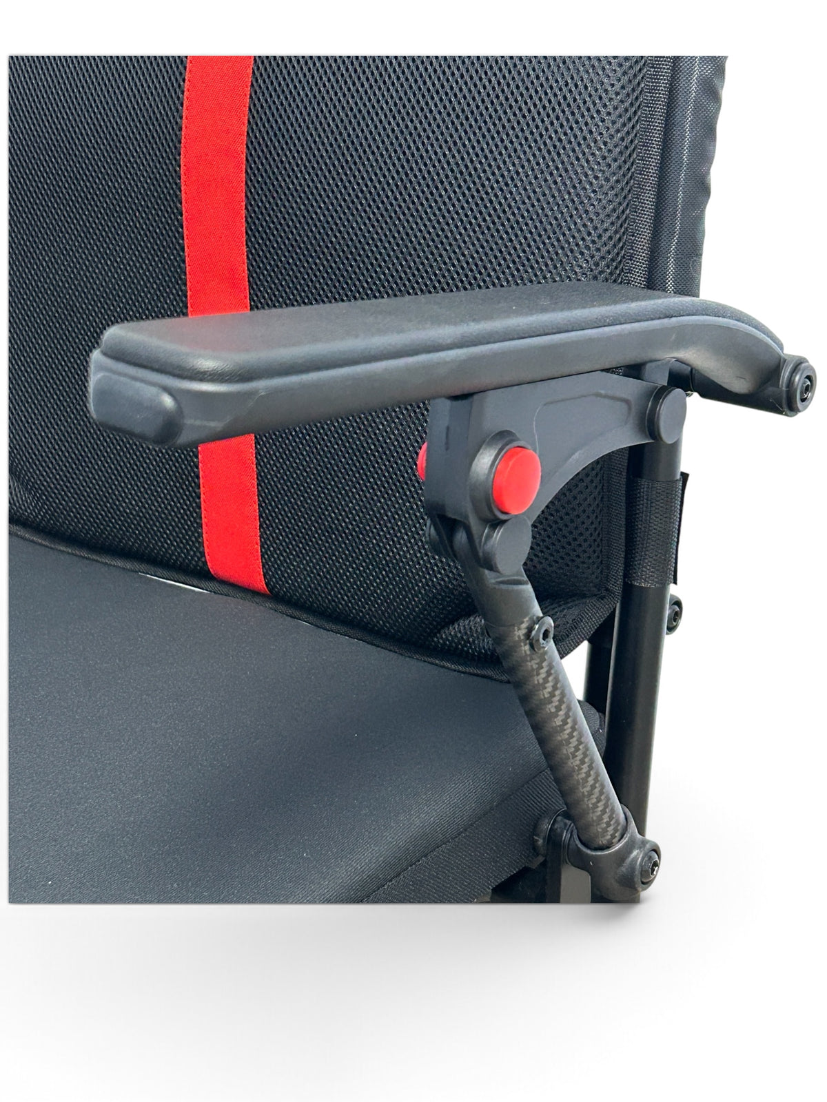 EZee Life CH4078 Carbon Fibre Folding Power Wheelchair – Red Accent Factory Direct Medical