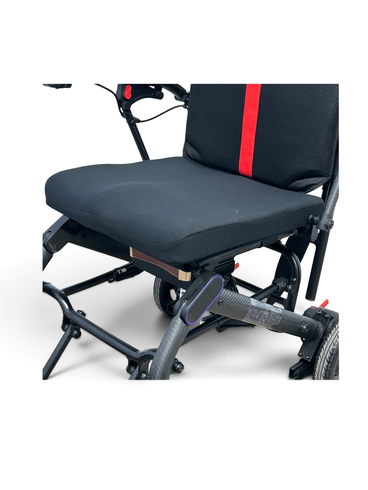 EZee Life CH4078 Carbon Fibre Folding Power Wheelchair – Red Accent Factory Direct Medical