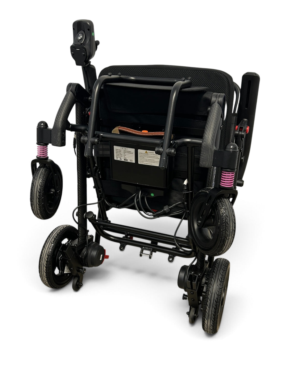 EZee Life CH4078 Carbon Fibre Folding Power Wheelchair – Red Accent Factory Direct Medical