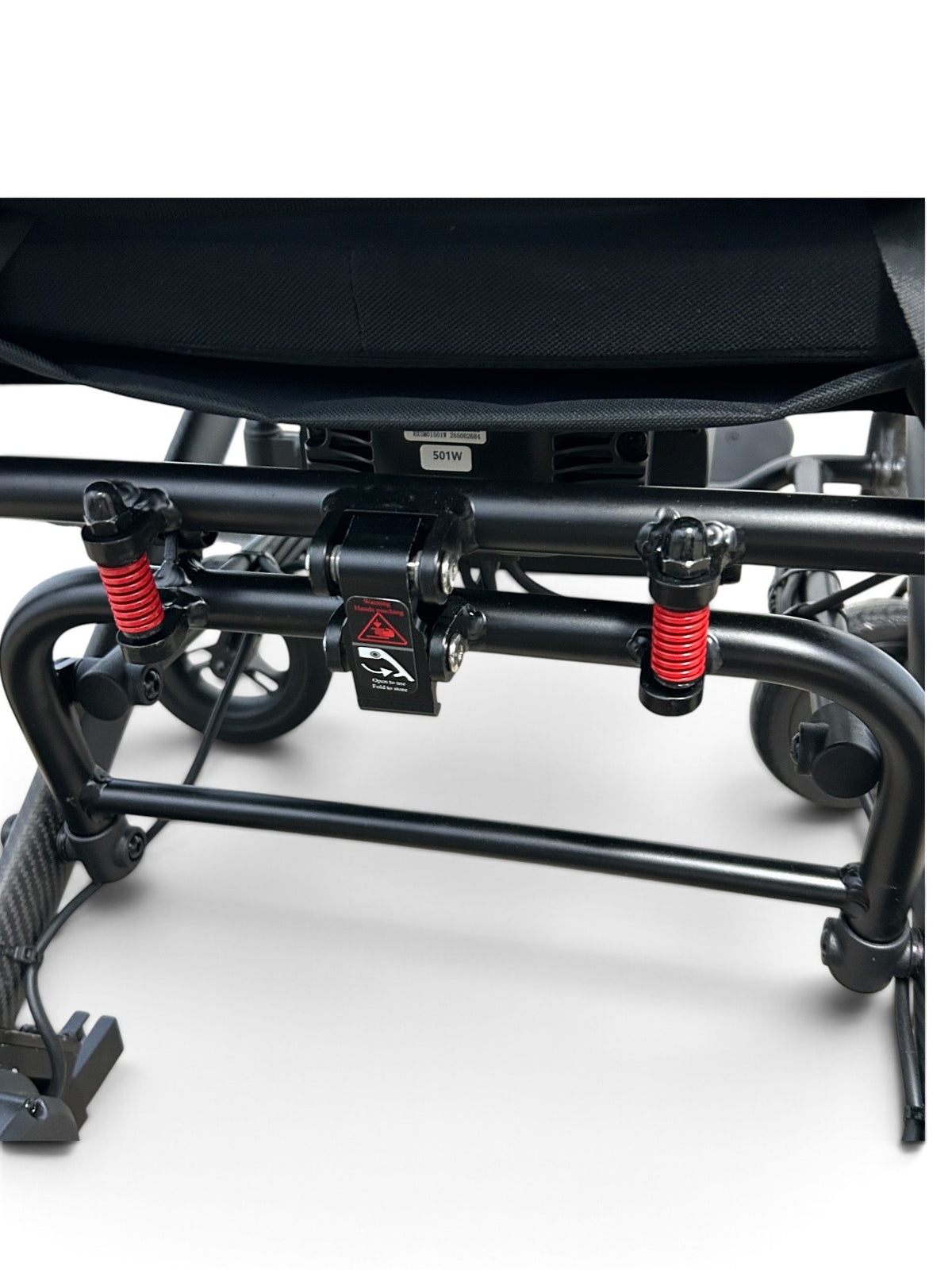 EZee Life CH4078 Carbon Fibre Folding Power Wheelchair – Red Accent Ezee Life