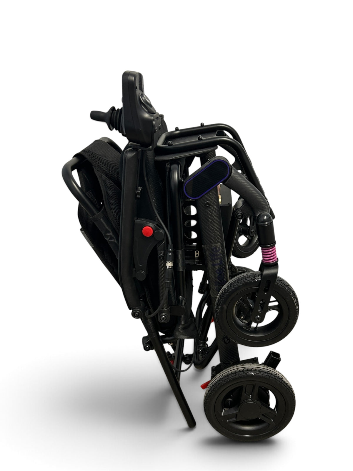 EZee Life CH4078 Carbon Fibre Folding Power Wheelchair – Red Accent Ezee Life
