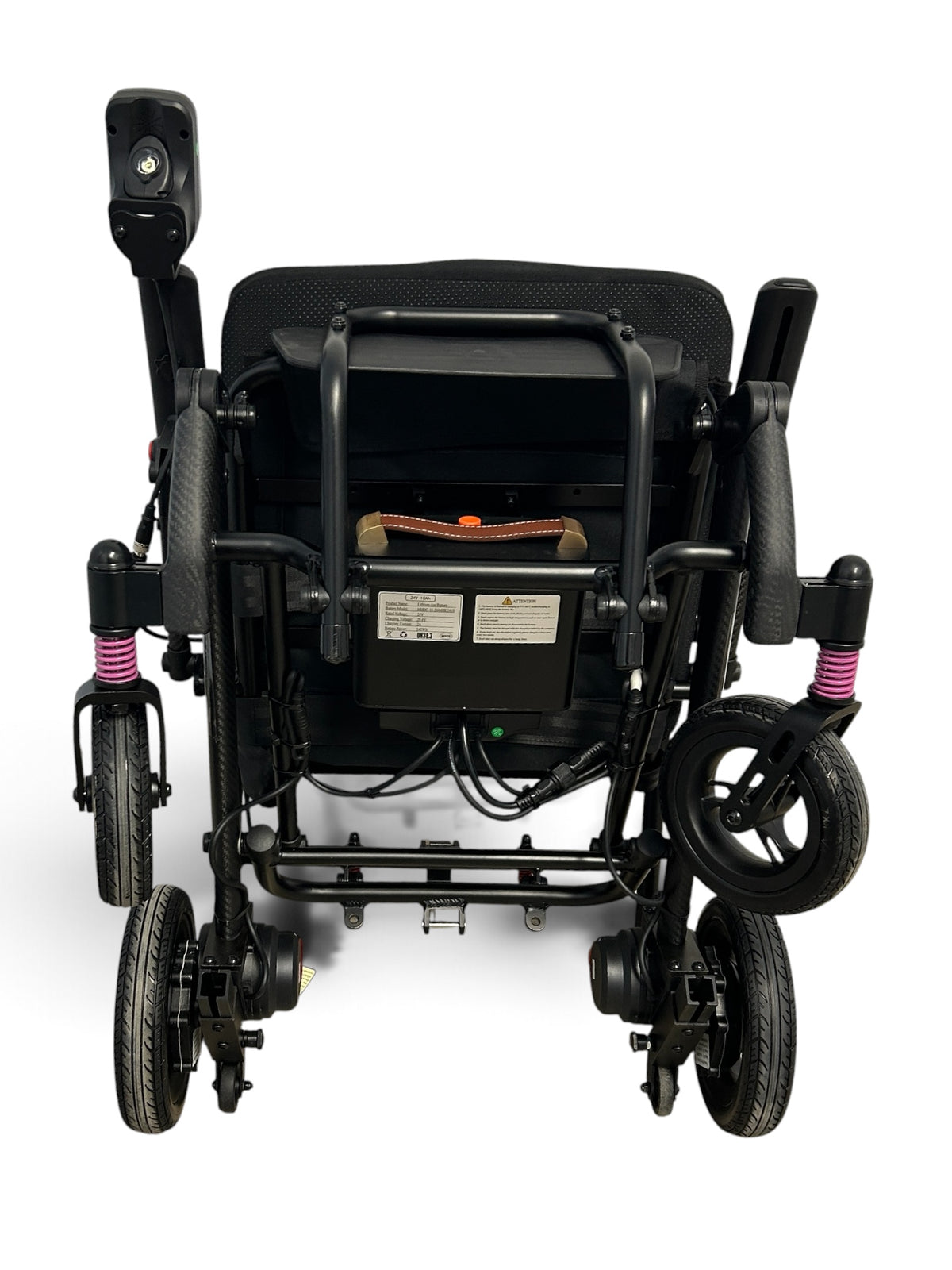 EZee Life CH4078 Carbon Fibre Folding Power Wheelchair – Red Accent Ezee Life