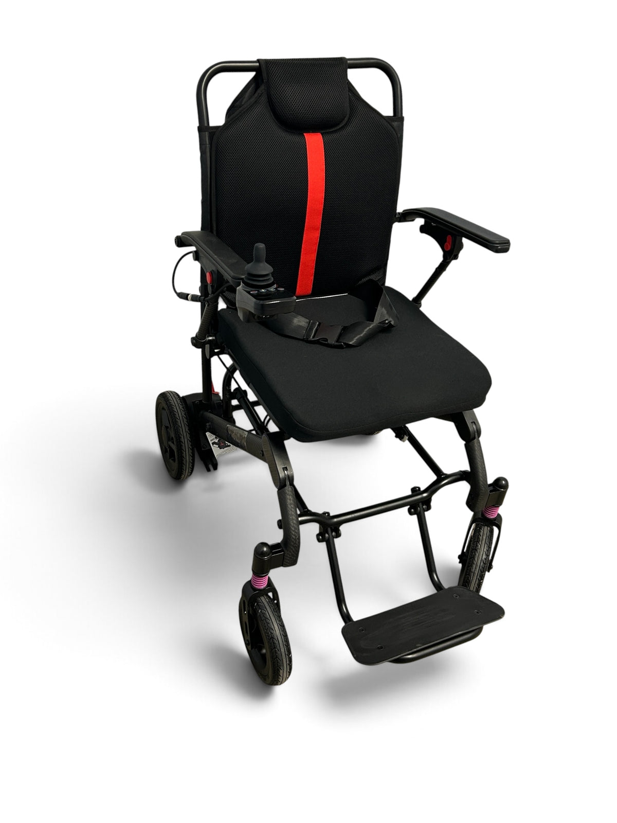 EZee Life CH4078 Carbon Fibre Folding Power Wheelchair – Red Accent Ezee Life