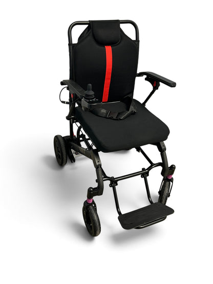 EZee Life CH4078 Carbon Fibre Folding Power Wheelchair – Red Accent Ezee Life