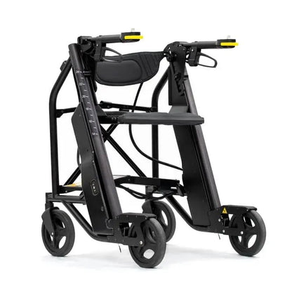 RAYMEX Lift Quattro portable floor-to-stand lift and rollator, black, studio view