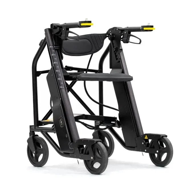 RAYMEX Lift Standard portable floor-to-stand lift and rollator, black, studio view
