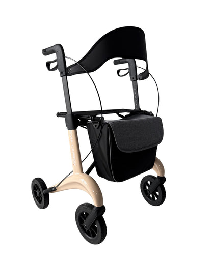 Movo Via Carbon 24 inch beige rollator wheel detail