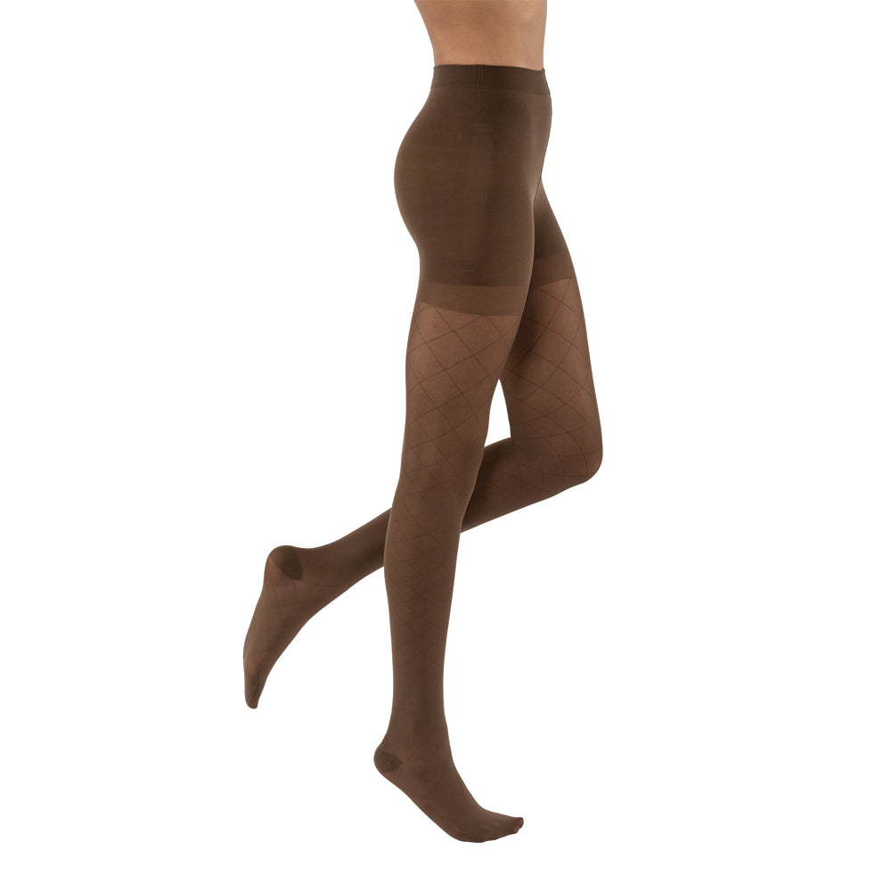 JOBST UltraSheer Diamond Pattern Compression Stockings 20-30 mmHg Waist High Closed Toe