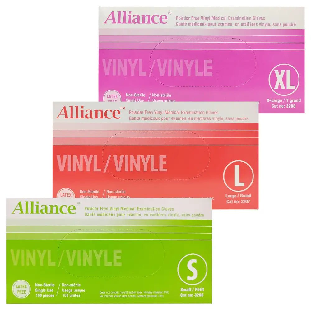 Alliance Vinyl Gloves - 100 / Box | Alliance - Factory Direct Medical