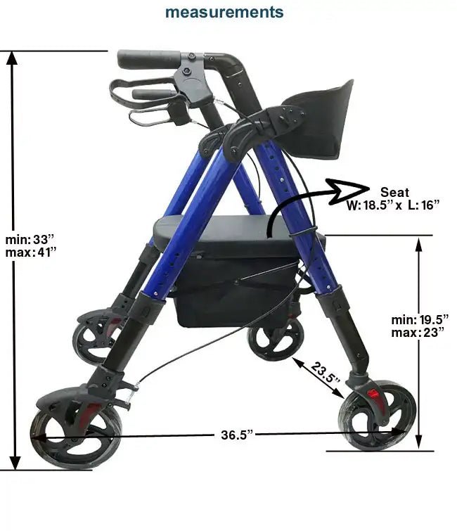Aluminum Folding Bariatric Rollator | Mobb - Factory Direct Medical