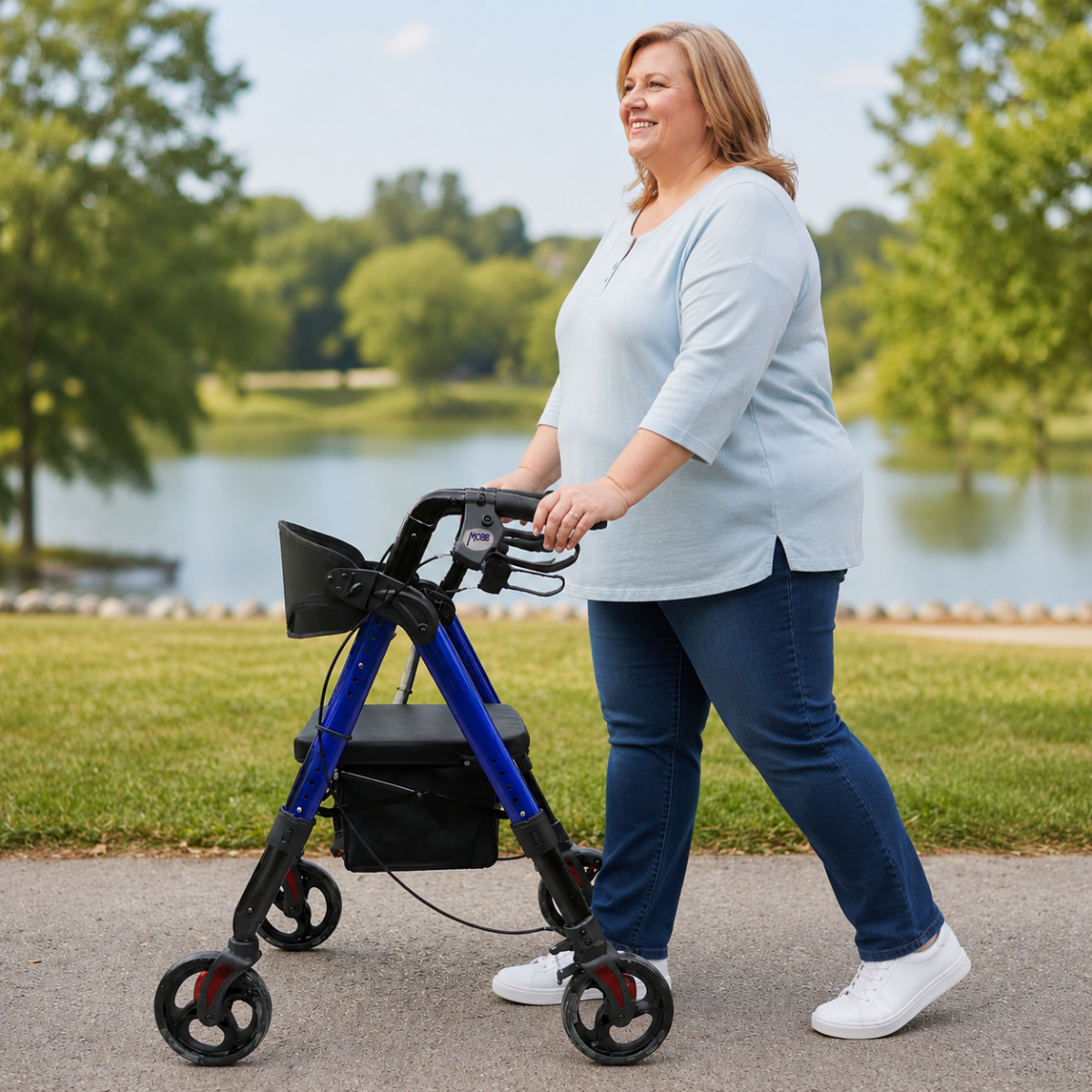 Aluminum Folding Bariatric Rollator — MOBB Home Health Care, view 11