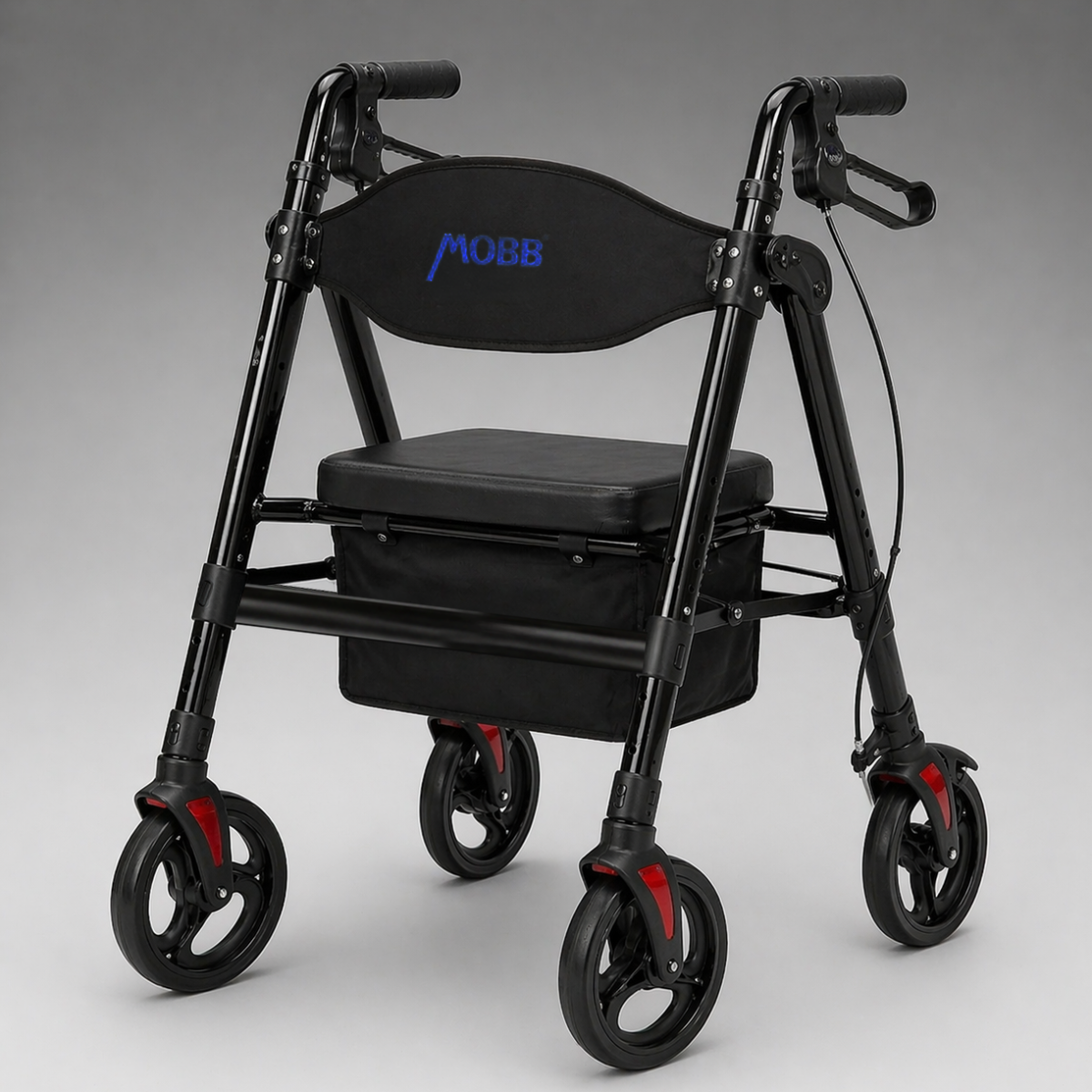 Aluminum Folding Bariatric Rollator — MOBB Home Health Care, close-up detail