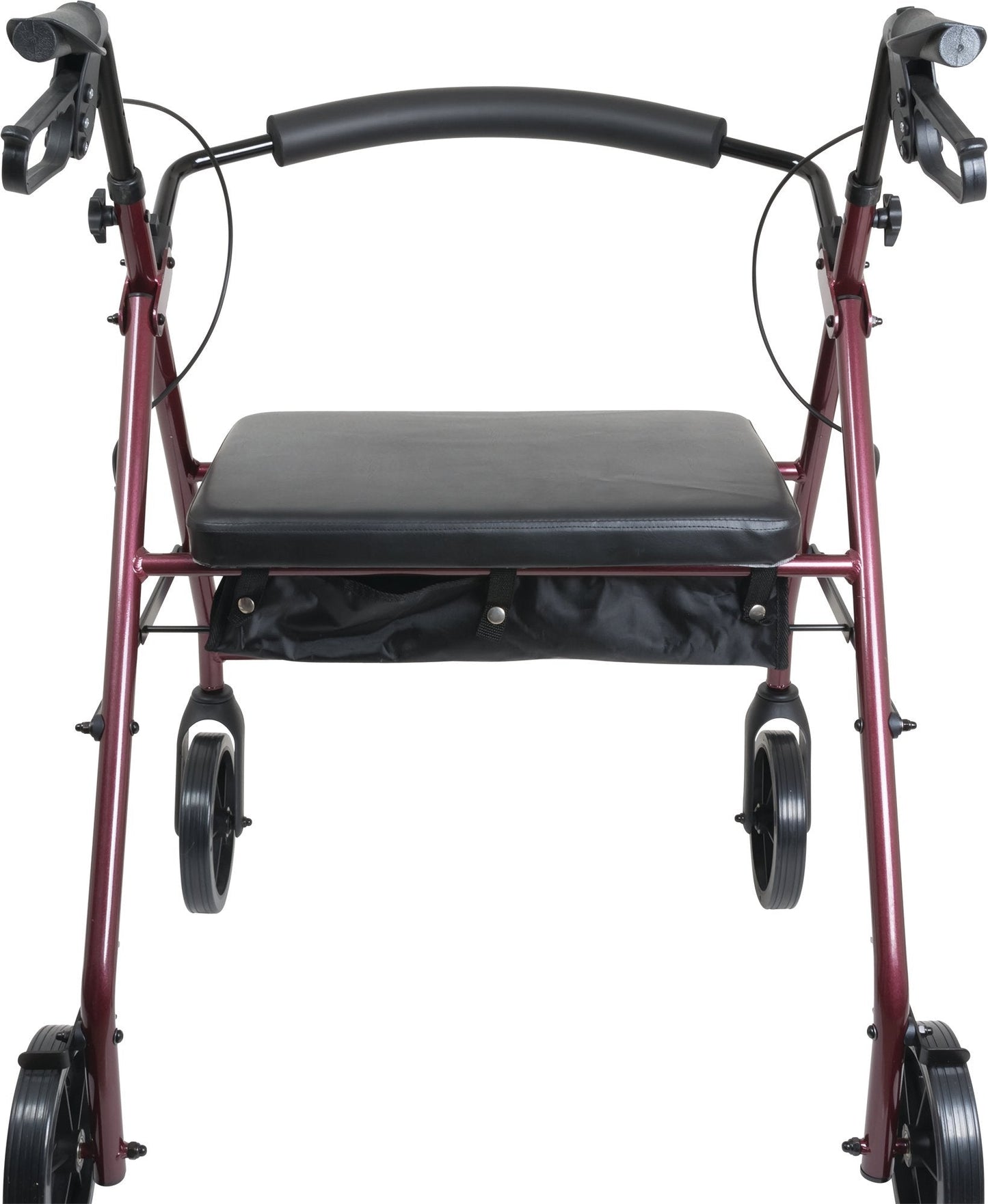 Bariatric Rollator with 8" Wheels in Burgundy - Mobility Aid for Support and Stability | Probasics - Factory Direct Medical