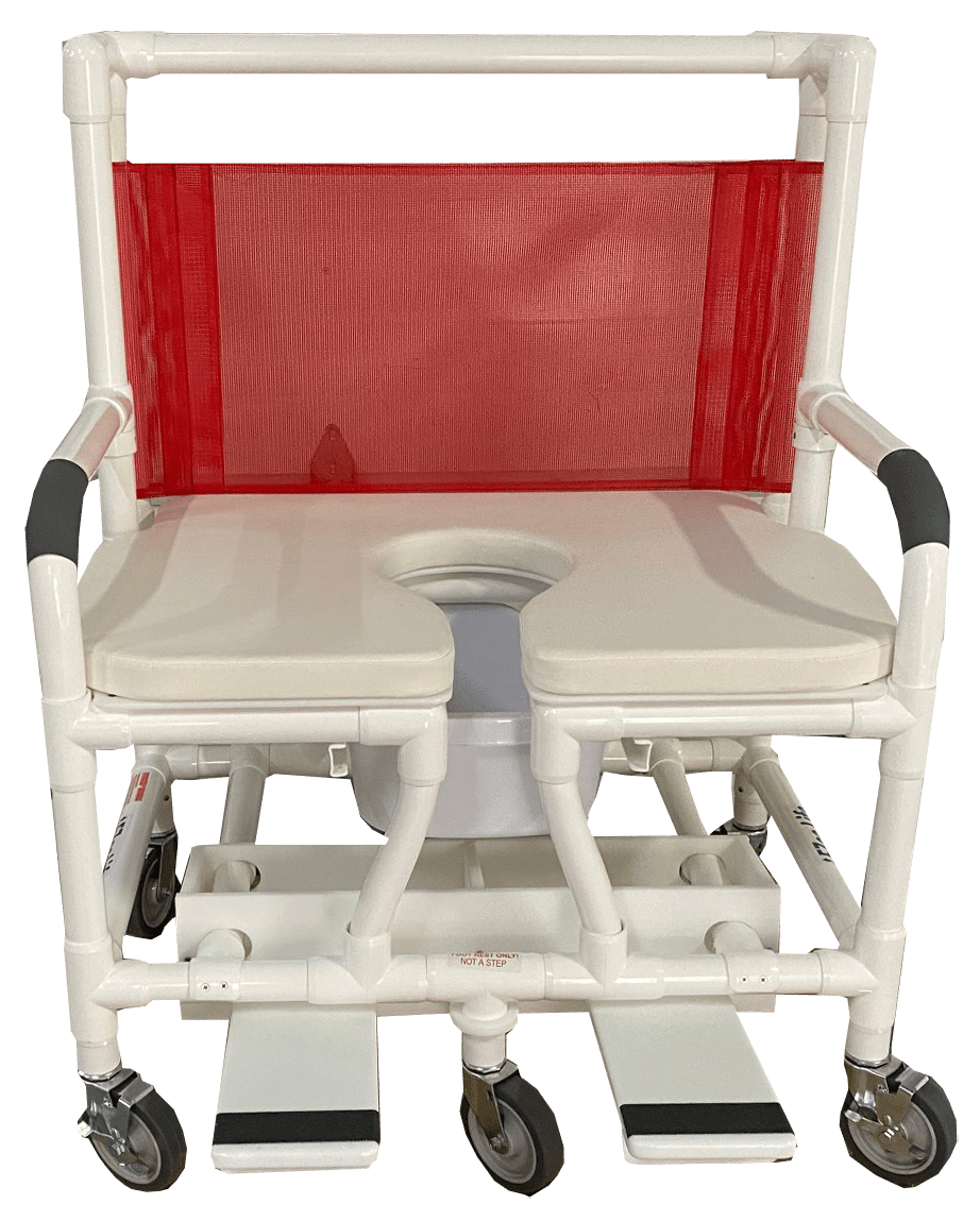 Bariatric Soft Seat Shower Commode with Footrest (700 Series) | Ezee Life - Factory Direct Medical