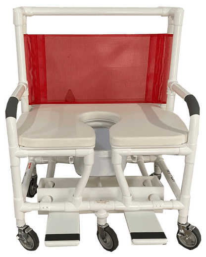 Bariatric Soft Seat Shower Commode with Footrest (700 Series) | Ezee Life - Factory Direct Medical