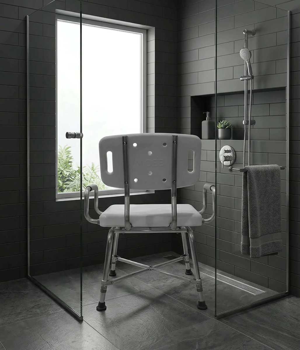 Bariatric Swivel Shower Chair — MOBB Home Health Care, side profile