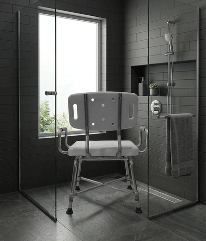Bariatric Swivel Shower Chair — MOBB Home Health Care, side profile