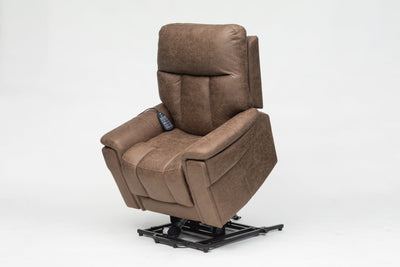 CH4109 OKIN Dual Motor Lift Chair Recliner with Massage, Heat & Power Headrest – Bronze Suede | Ezee Life - Factory Direct Medical