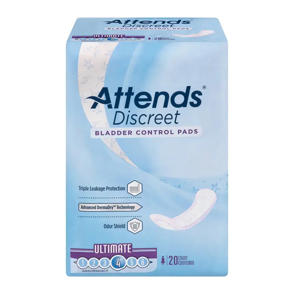 Discreet Ultimate Pad - 10 bags of 20 (200 Count) | Attends - Factory Direct Medical