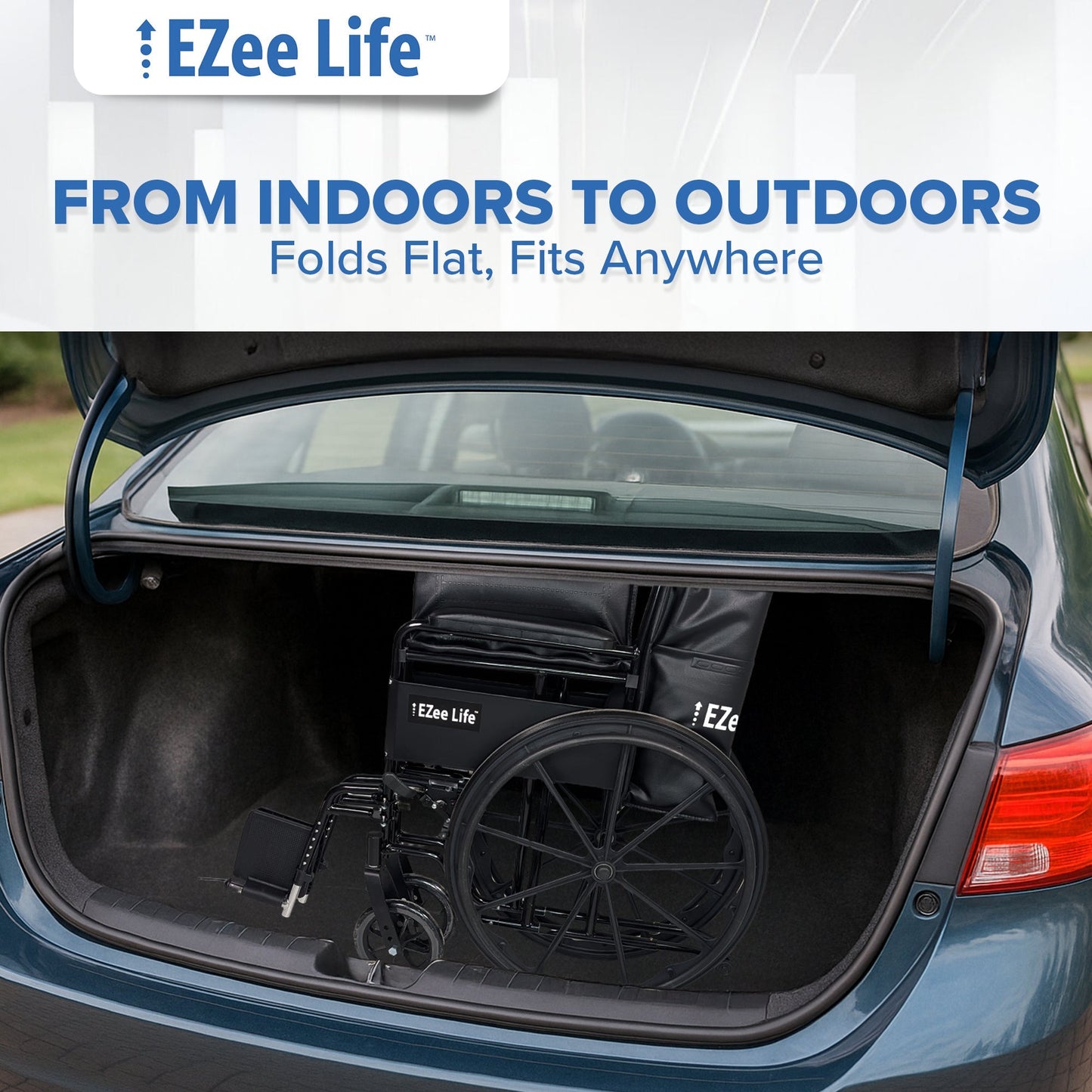 Economy Wheelchair - 16" or 18" - CH1090 | Ezee Life - Factory Direct Medical