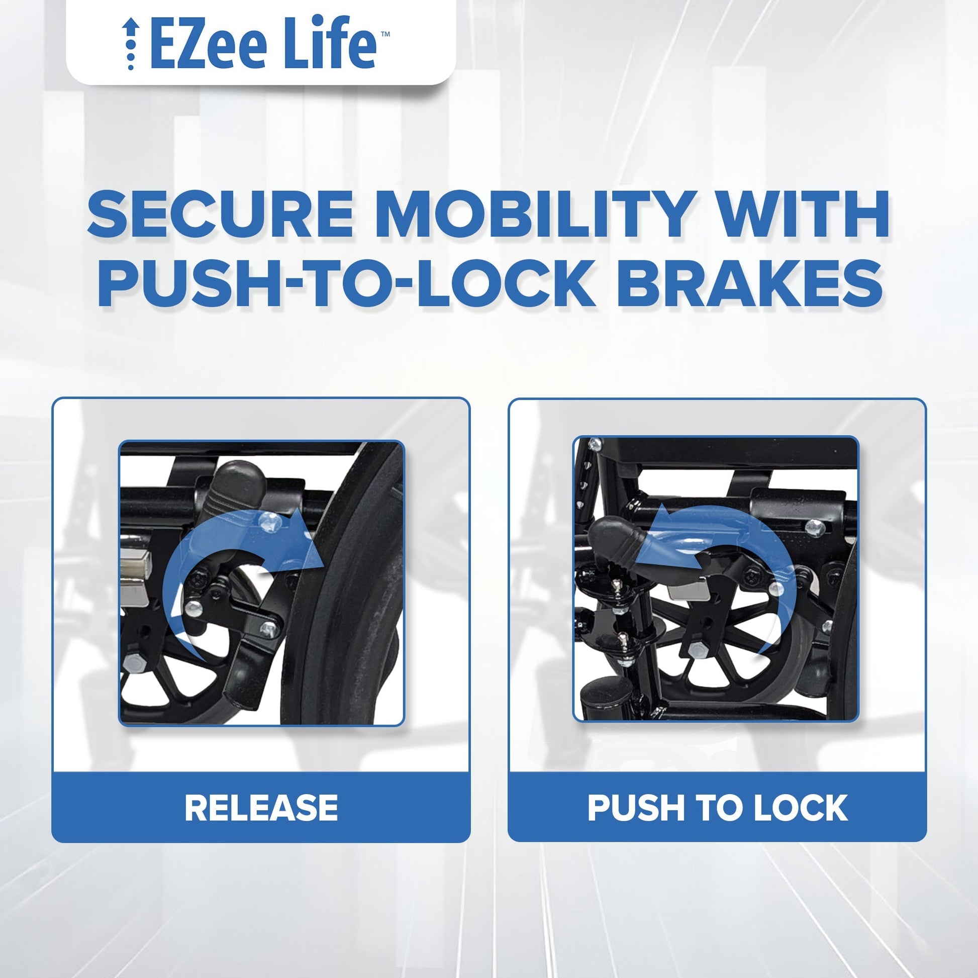 Economy Wheelchair - 16" or 18" - CH1090 | Ezee Life - Factory Direct Medical