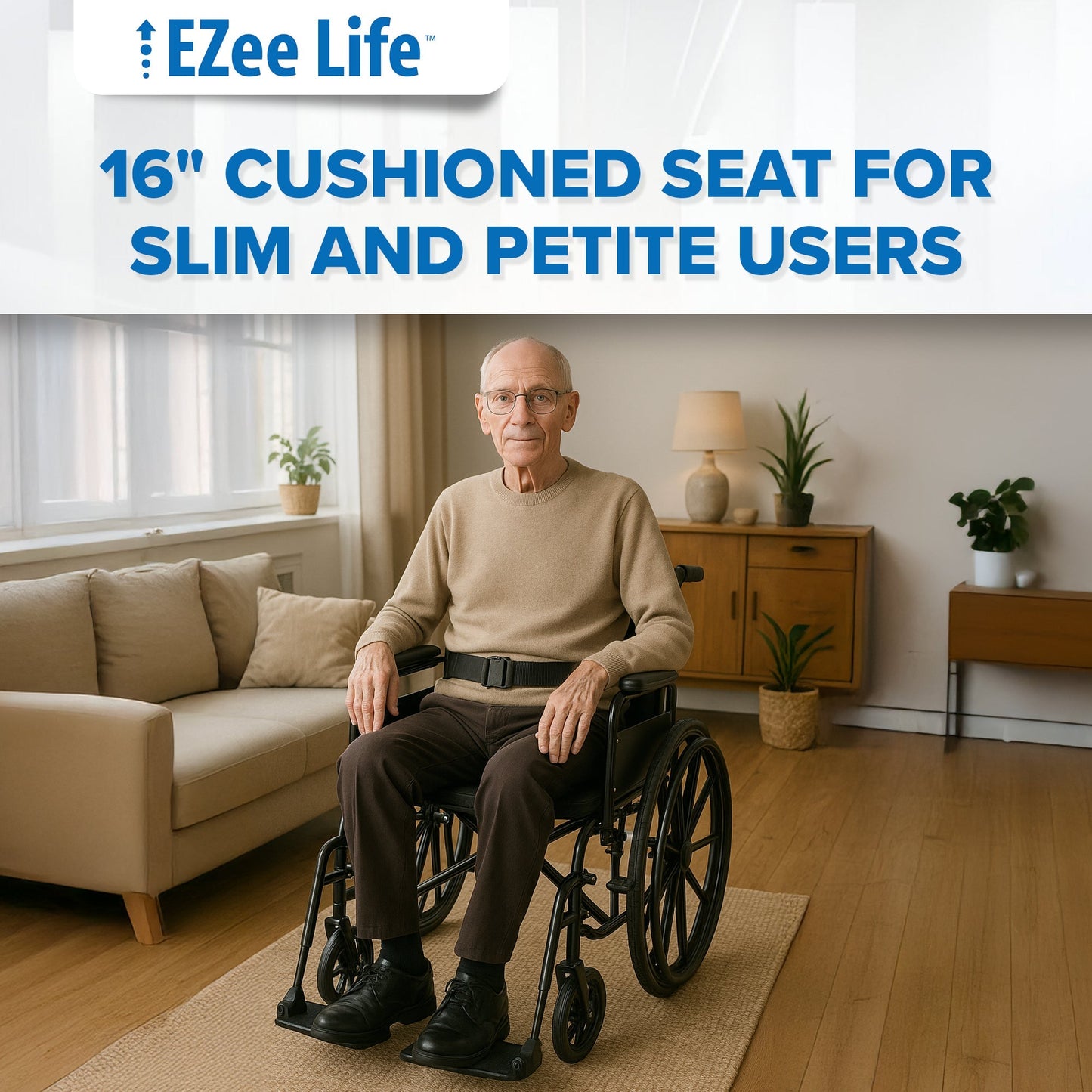 Economy Wheelchair - 16" or 18" - CH1090 | Ezee Life - Factory Direct Medical
