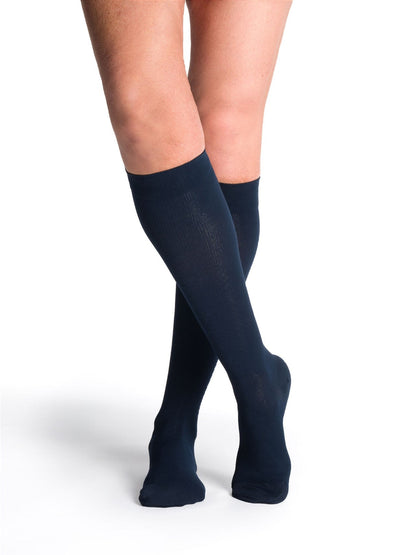 Sigvaris 230 Essential Cotton Compression Socks 20-30 mmHg Calf High for Women Closed Toe