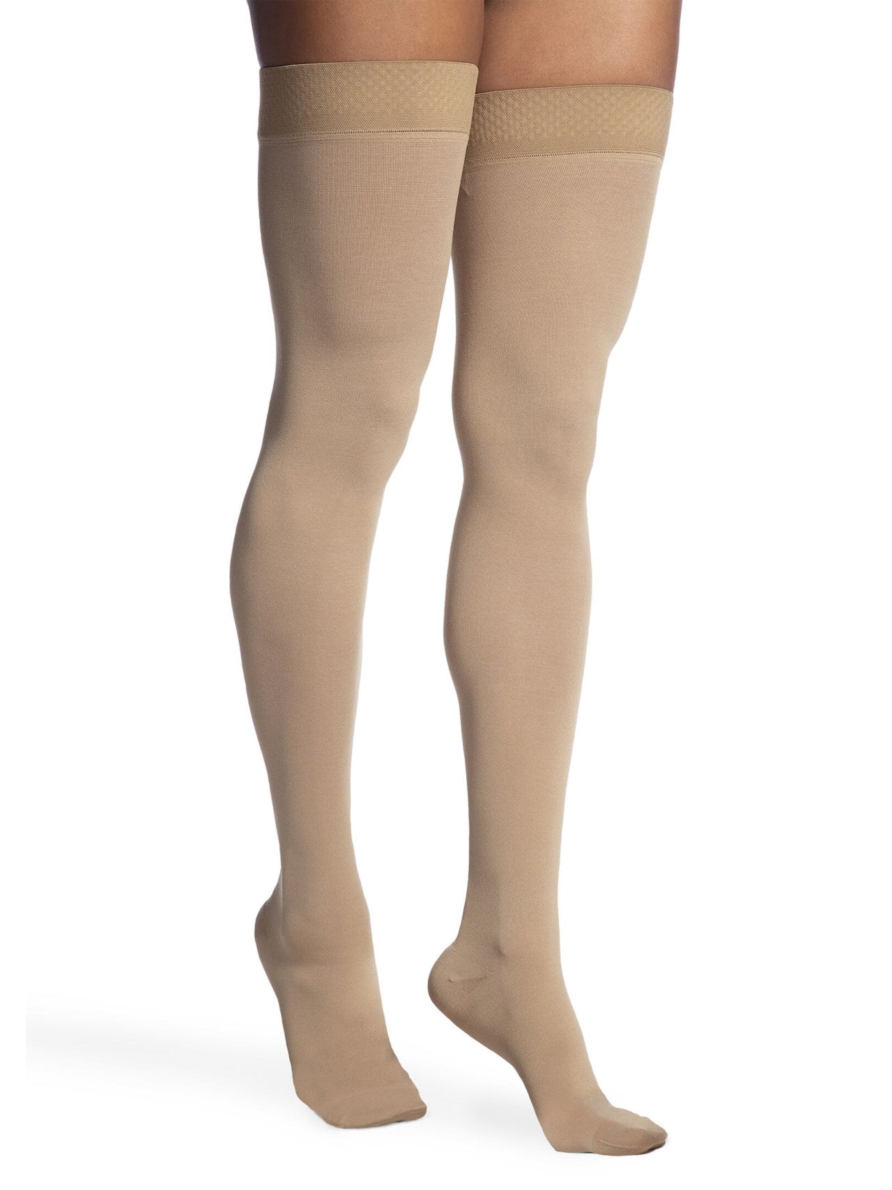 Sigvaris 860 Opaque Compression Socks 30-40 mmHg Thigh High For Women Closed Toe