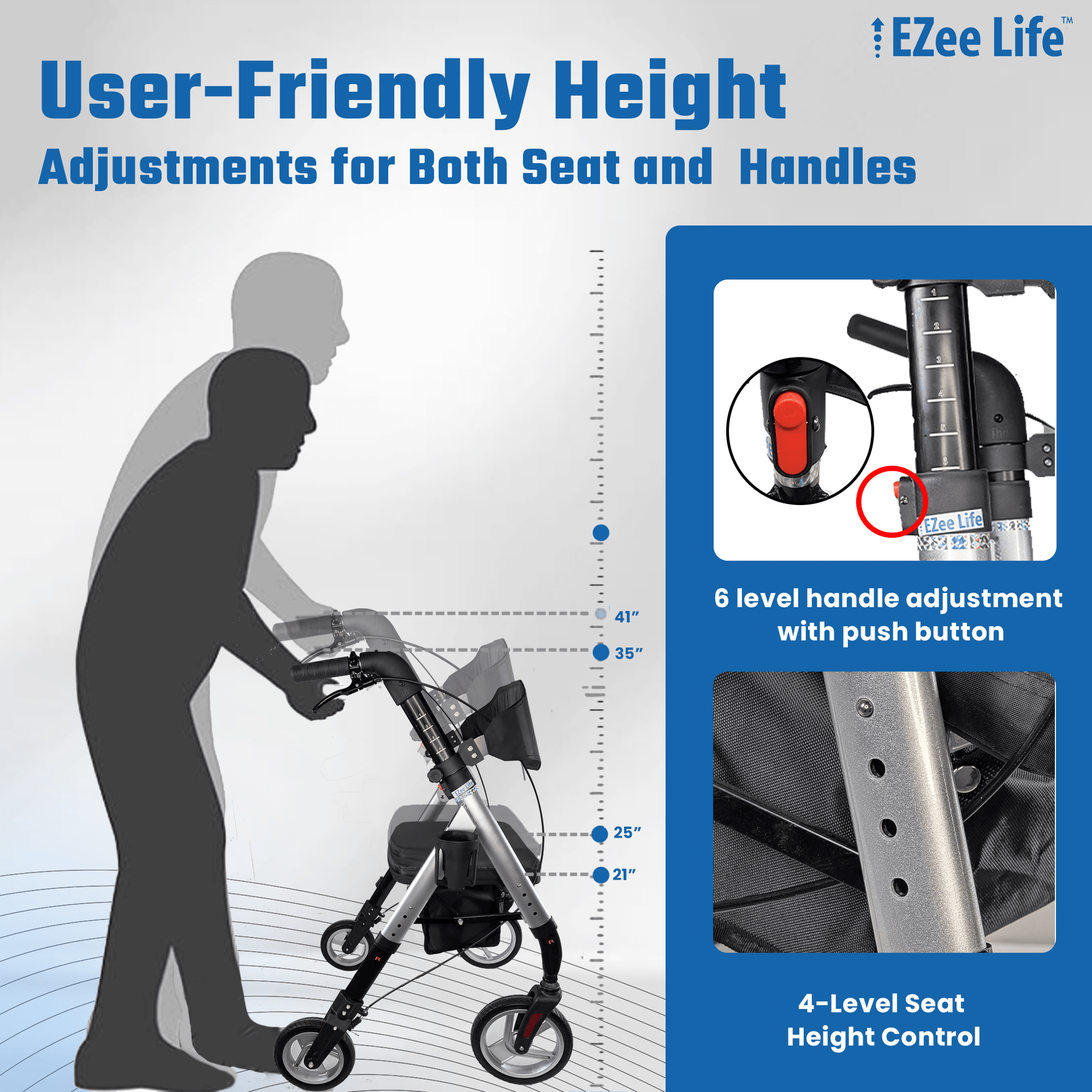 EZee Life Bariatric Rollator | Ezee Life - Factory Direct Medical