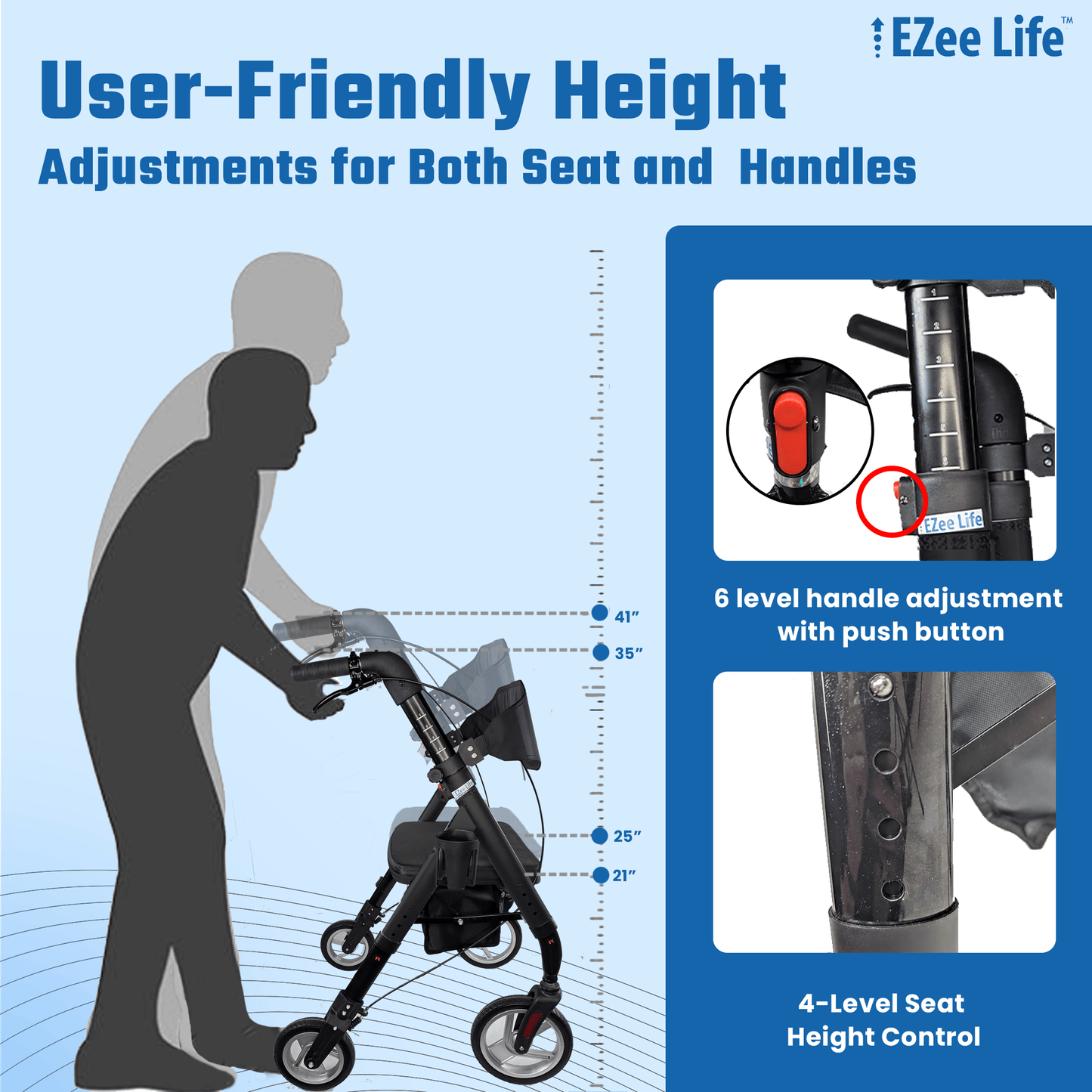 EZee Life Bariatric Rollator | Ezee Life - Factory Direct Medical