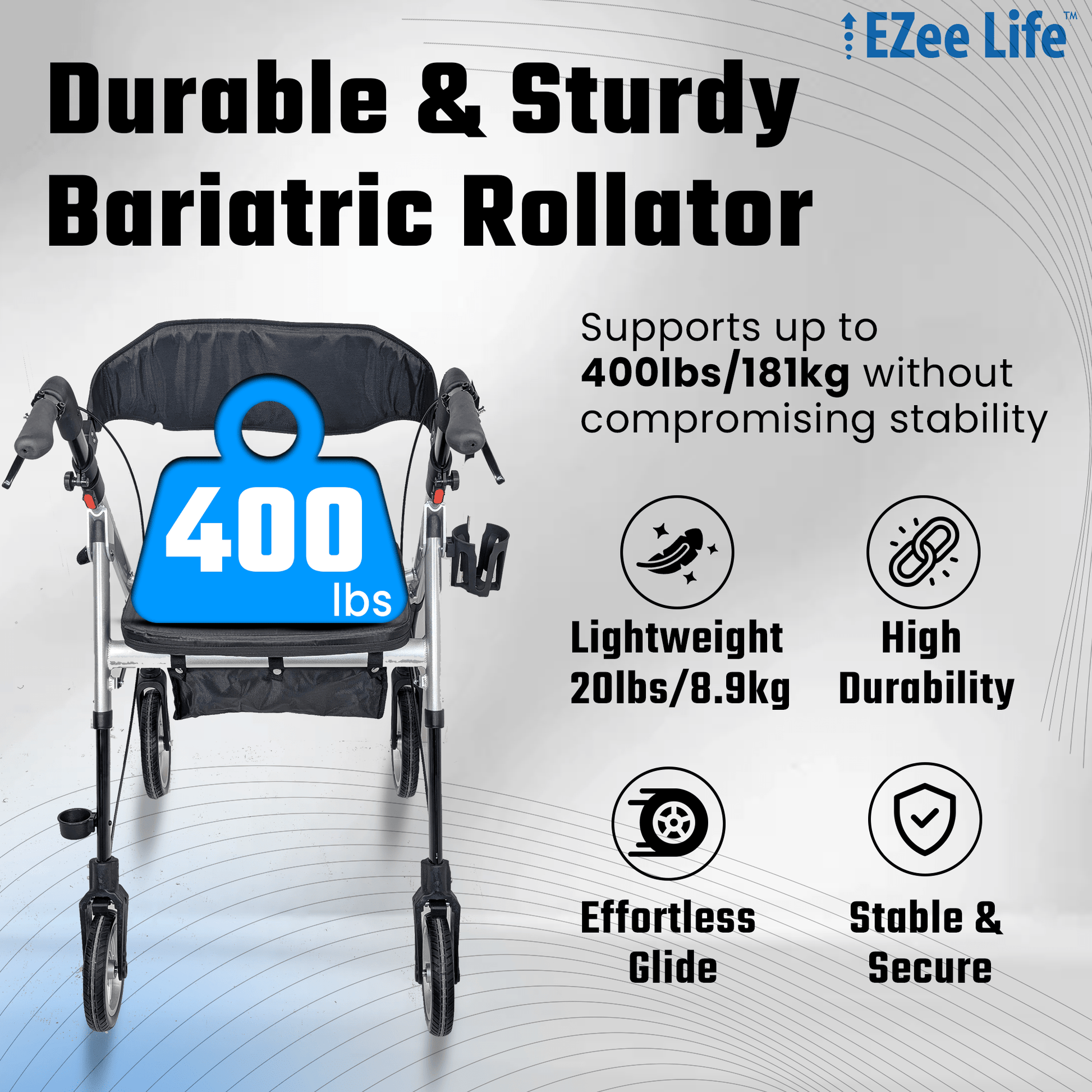 EZee Life Bariatric Rollator | Ezee Life - Factory Direct Medical