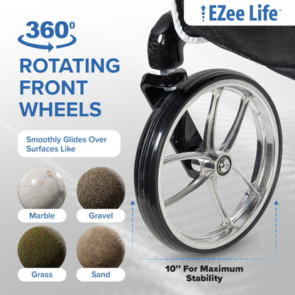 EZee Life Carbon Fiber Lightweight Rollator - 5.8 kgs/13 lbs | Ezee Life - Factory Direct Medical