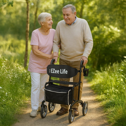 EZee Life Carbon Fiber Lightweight Rollator - 5.8 kgs/13 lbs | Ezee Life - Factory Direct Medical