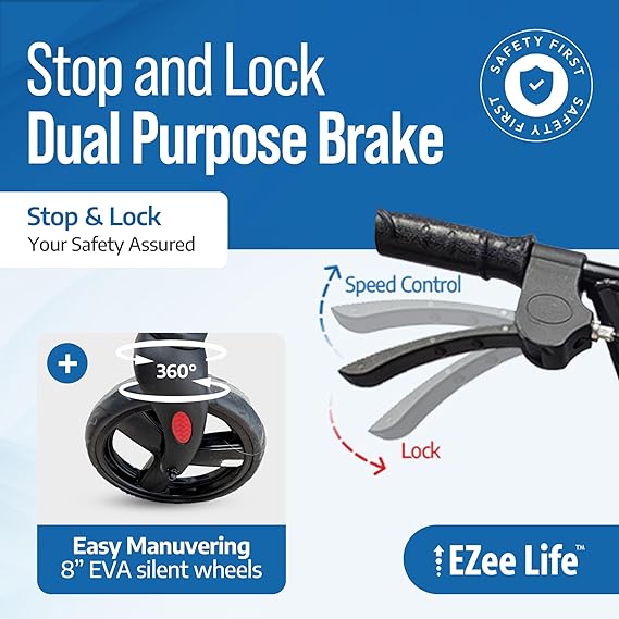 EZee Life Lightweight Steel Rollator   | Ezee Life - Factory Direct Medical