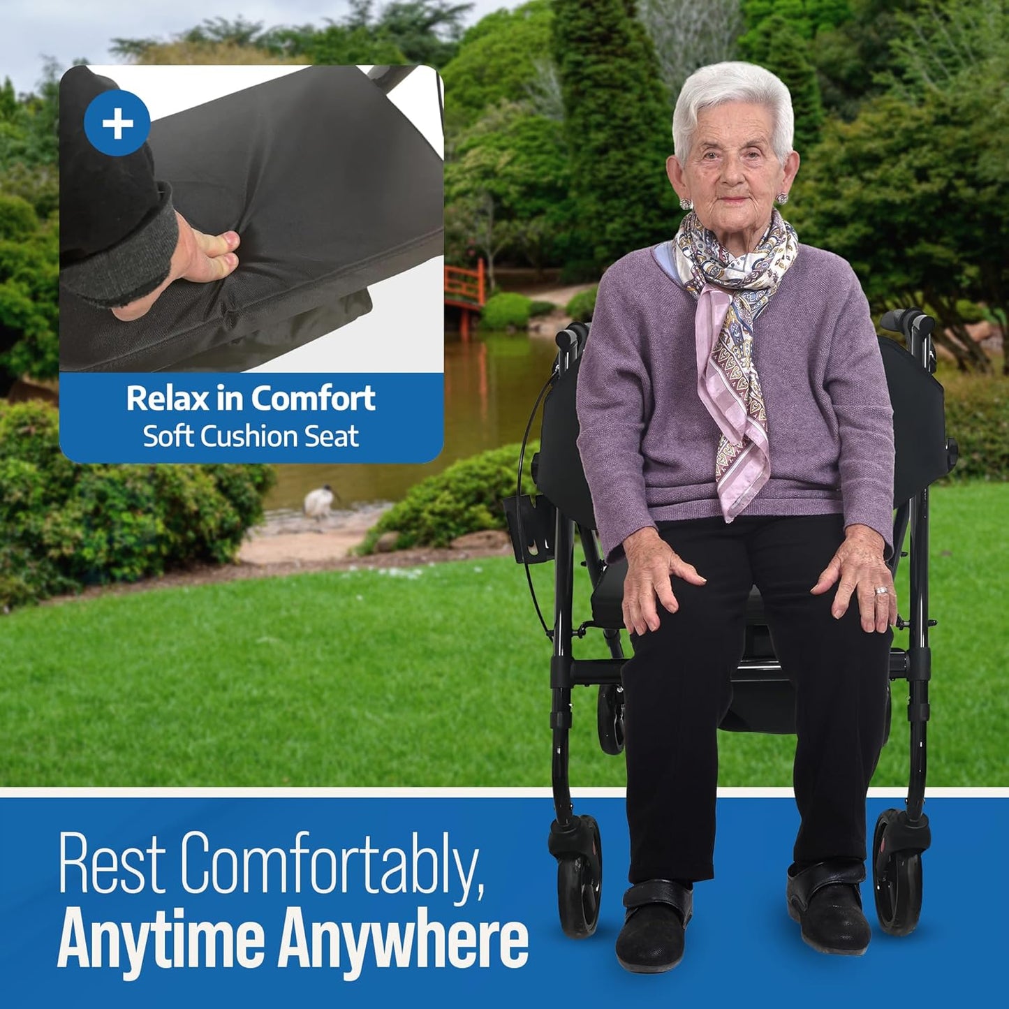 EZee Life Lightweight Steel Rollator   | Ezee Life - Factory Direct Medical