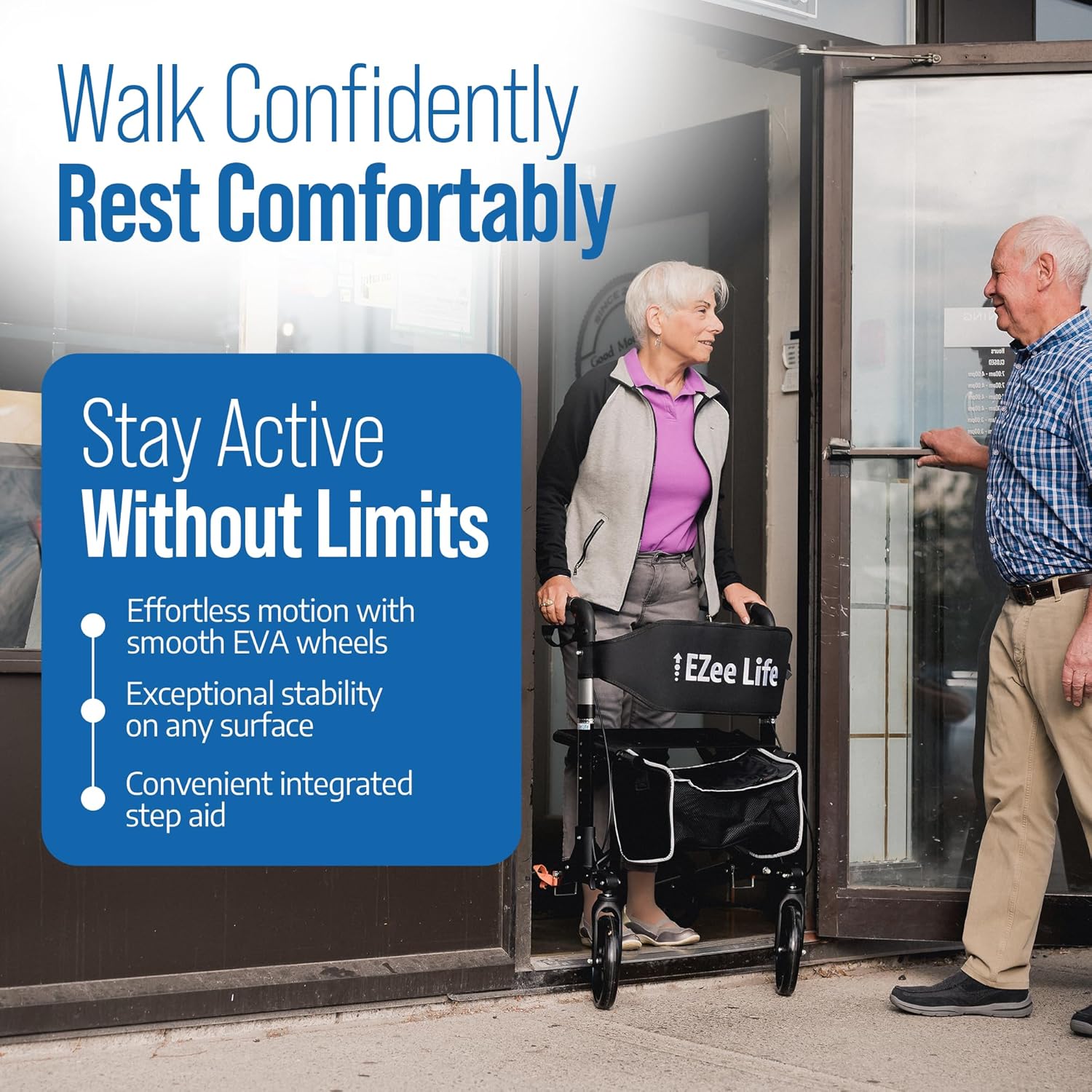 EZee Life Lightweight Steel Rollator   | Ezee Life - Factory Direct Medical