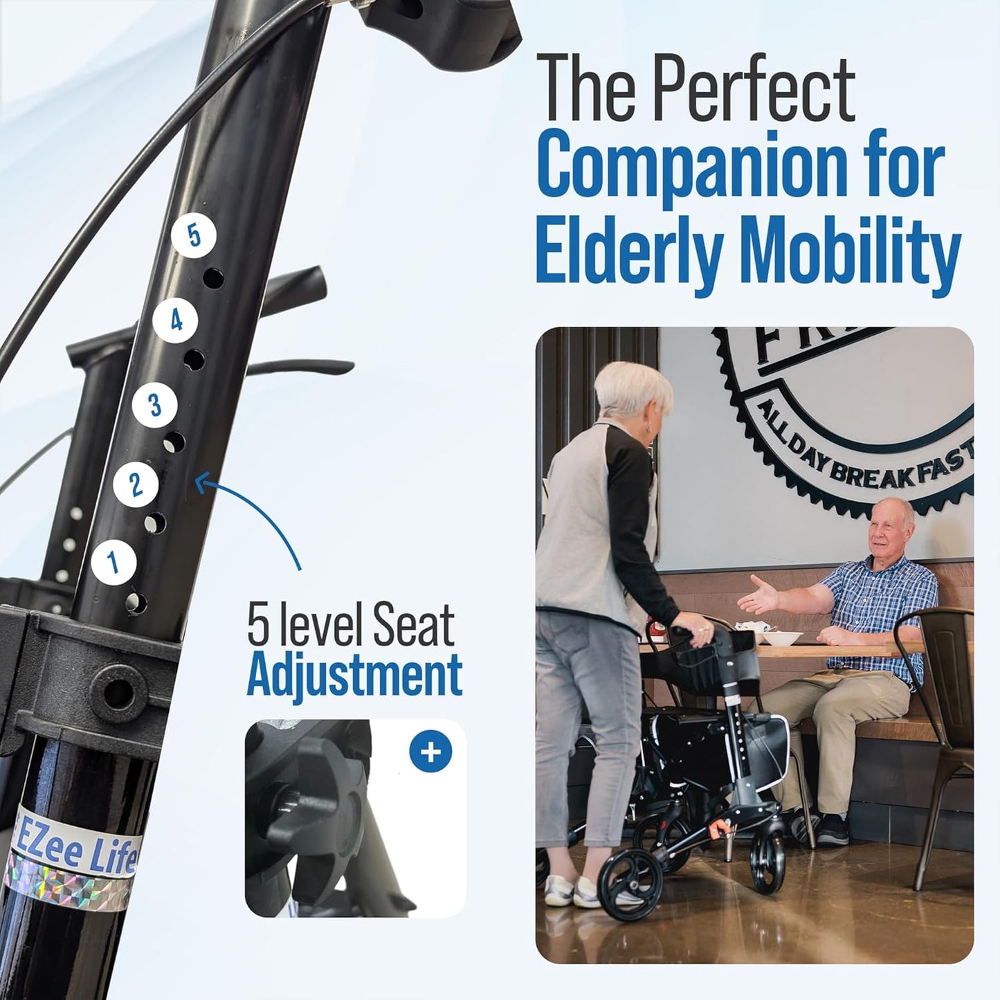 EZee Life Lightweight Steel Rollator   | Ezee Life - Factory Direct Medical