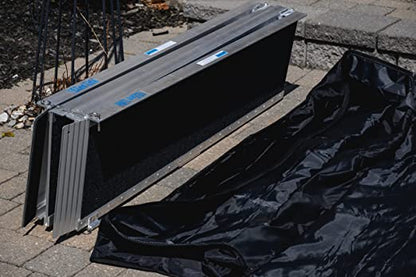 EZee Life Multifold Portable Wheelchair Ramp with Grip Tape 10 feet/120 Inches | Factory Direct Medical - Factory Direct Medical