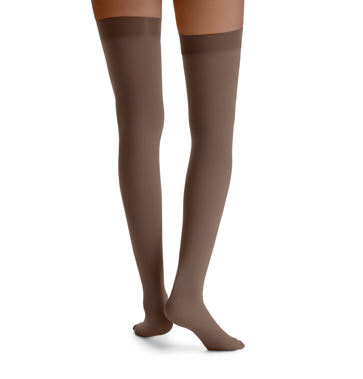 JOBST Opaque Compression Stockings 15-20 mmHg Thigh High Silicone Dot Band Closed Toe