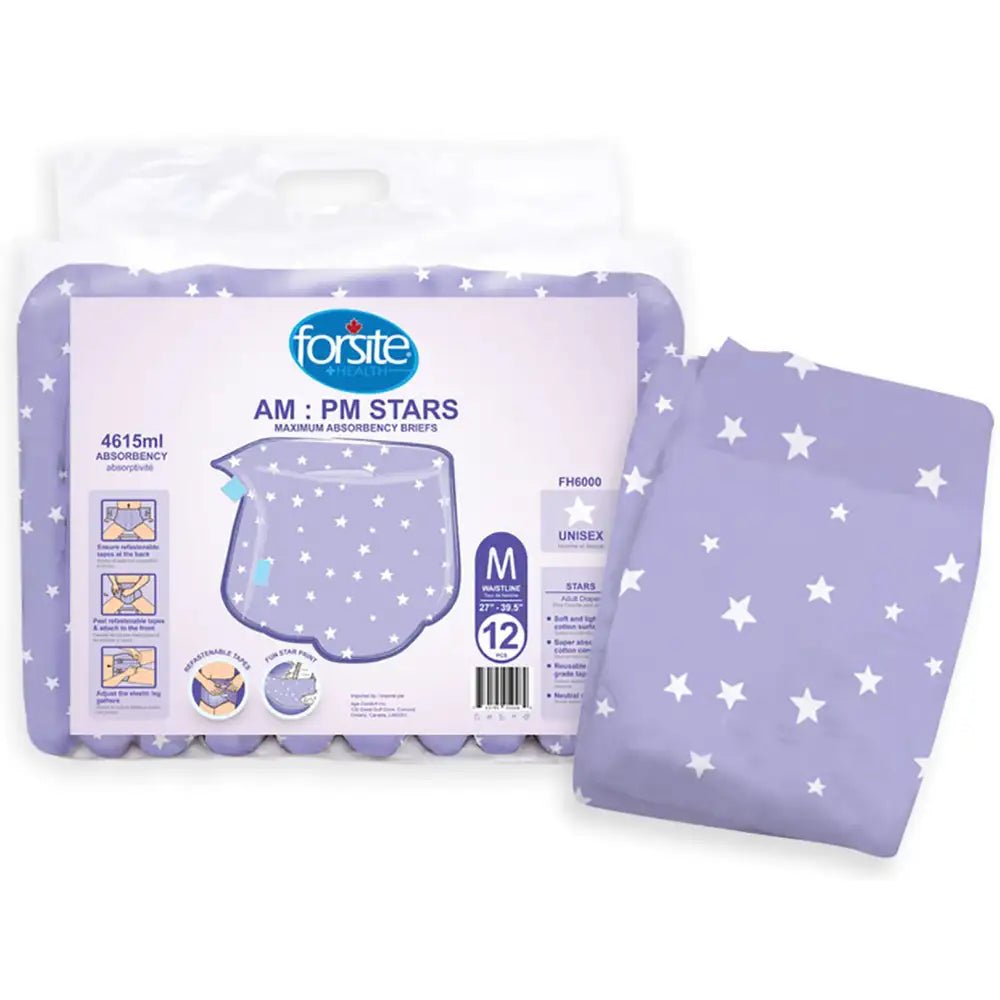 FH6000 Series - Forsite AM/PM Stars Briefs - Cases of 36 & 30 | Forsite - Factory Direct Medical