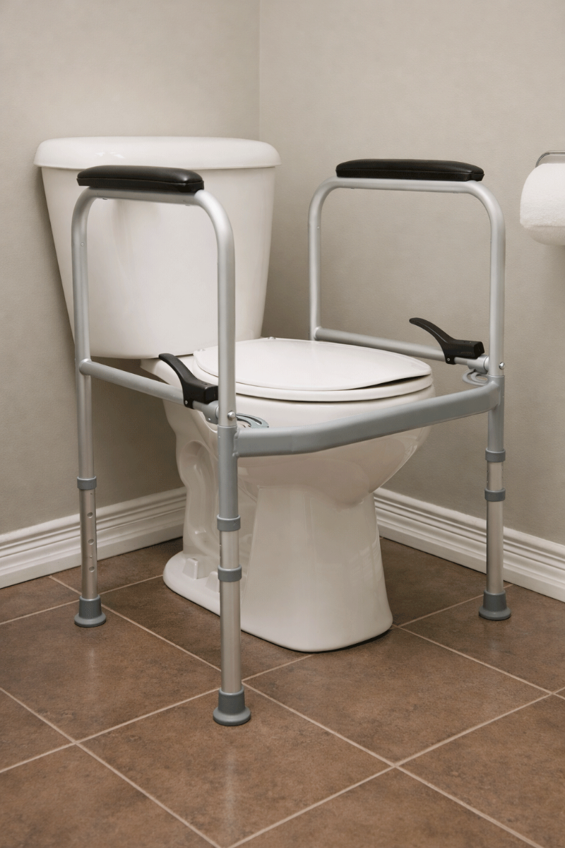 Folding Toilet Safety Frame — MOBB Home Health Care, alternate angle
