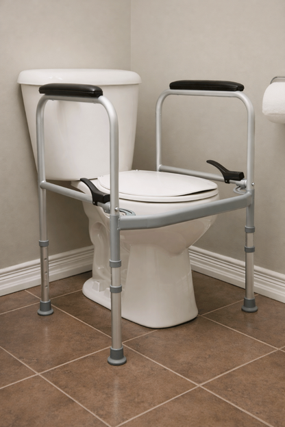 Folding Toilet Safety Frame — MOBB Home Health Care, alternate angle